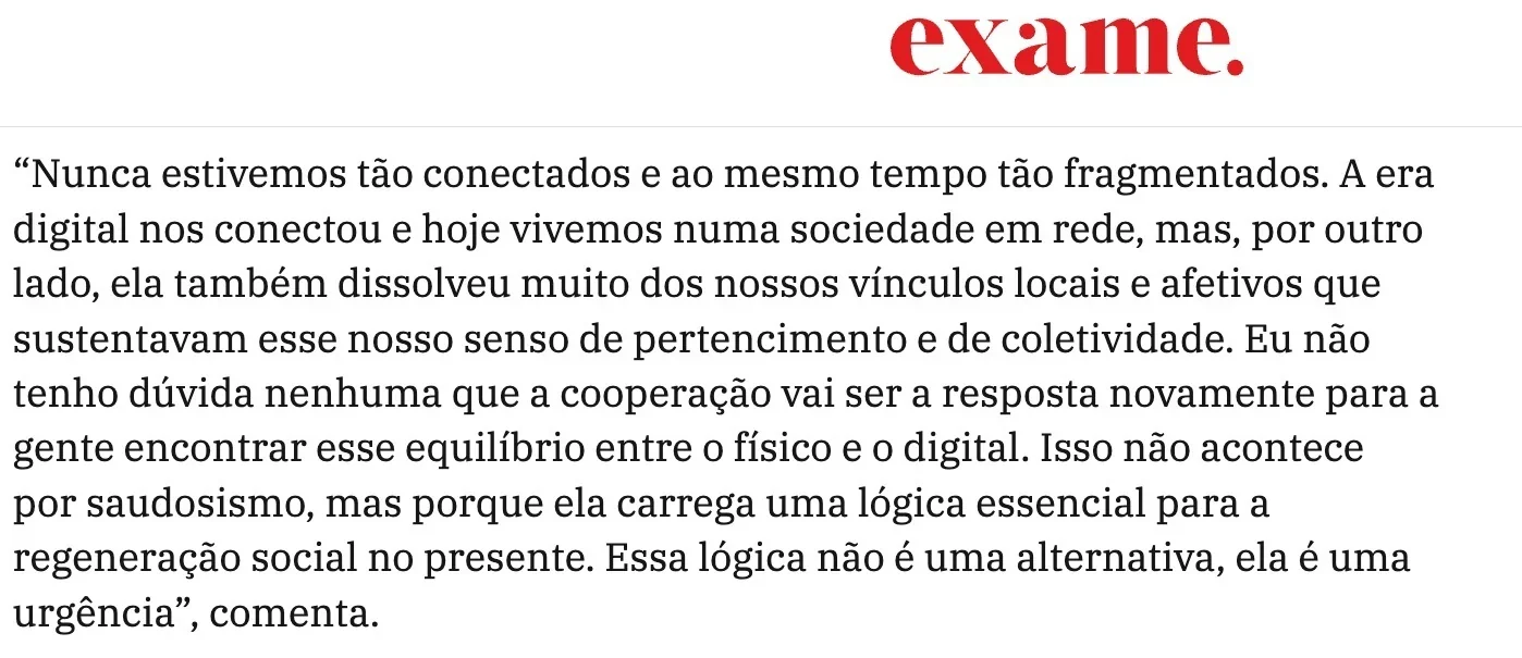 Trecho da reportagem da Exame com a citação de Monica Magalhaes, sob o logotipo do veículo